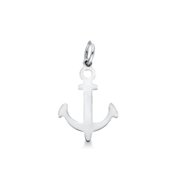 18k white gold Anchor pendant