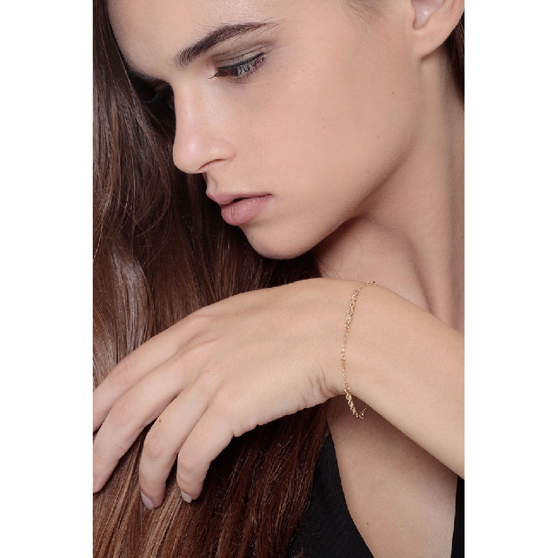 18k yellow gold bracelet with rope link sections